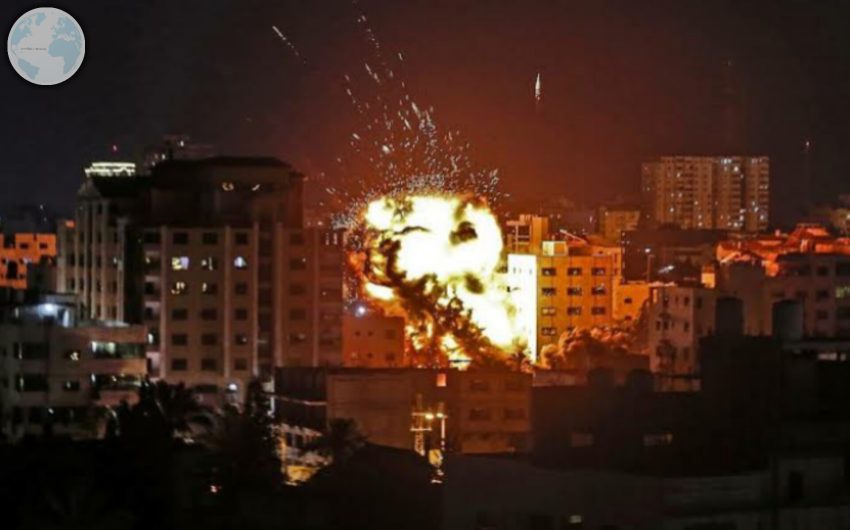 The Israeli Army Bombarded on Gaza